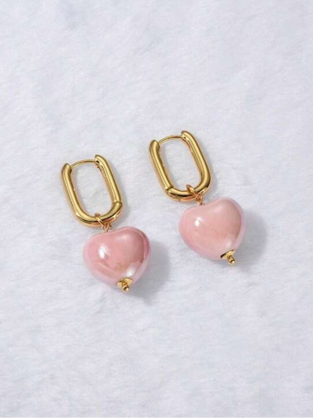 Heart hoop earrings #2597
